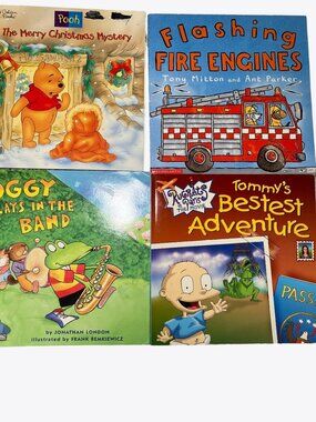 CHILDREN BOOKS.  Fire Engines   Rugrats   Pooh  Froggy